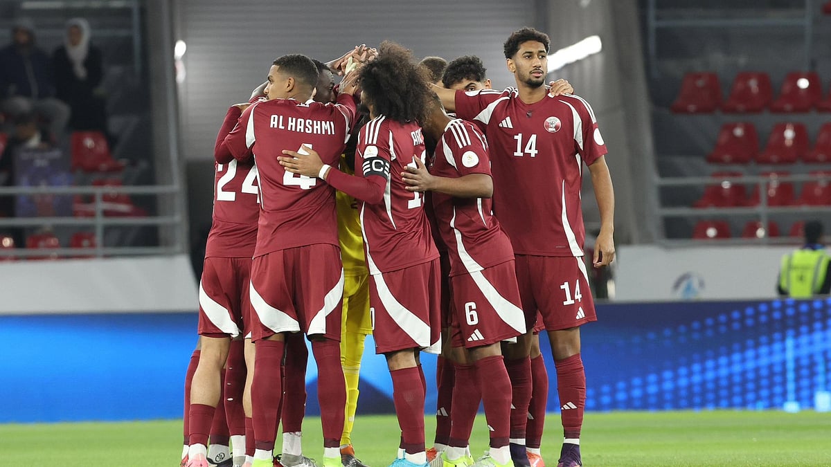 X/QFA : The Qatari football team in their Group A, Gulf Cup of Nations fixture.