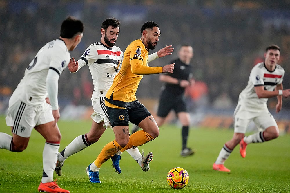 English Premier League soccer Wolves vs Manchester United football match pics: Bruno Fernandes