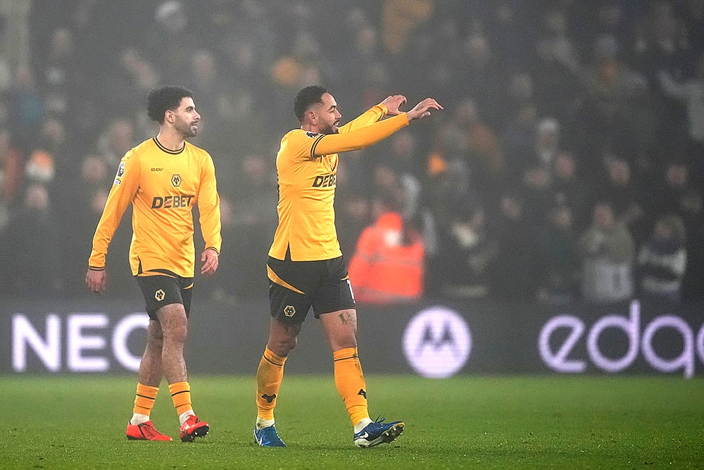 English Premier League soccer Wolves vs Manchester United football match pics: Matheus Cunha
