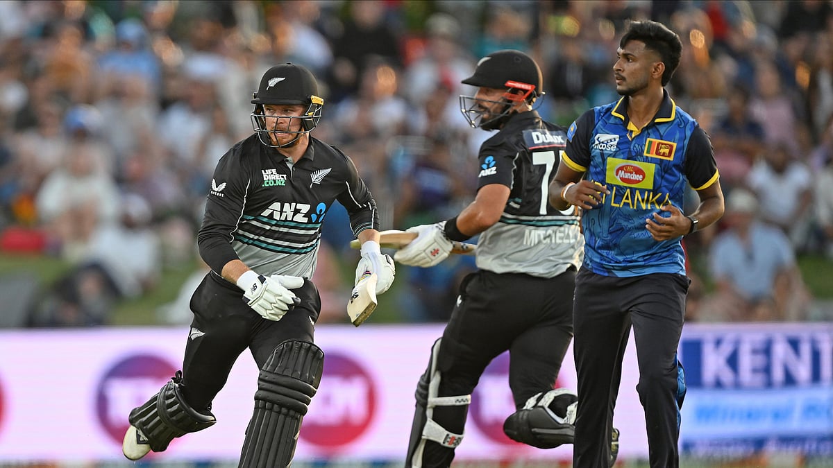 New Zealands Glenn Phillips runs. AP Photo