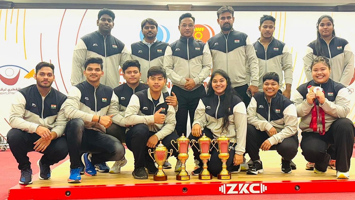 IWF : Indian lifters at the Asian Youth and Junior Weightlifting Championships 2024 in Doha.