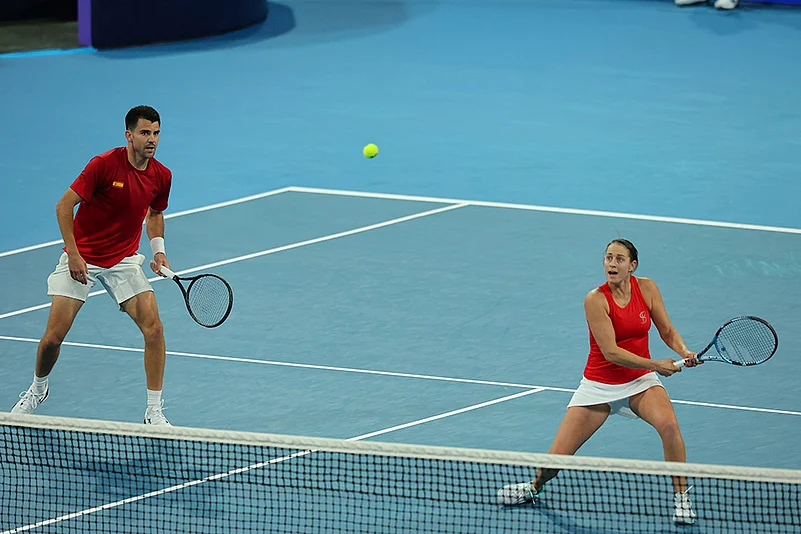 Australia Tennis United Cup 2024-25 Greece vs Spain: Sergio Martos Gornes & Yvonne Cavalle-Reimers