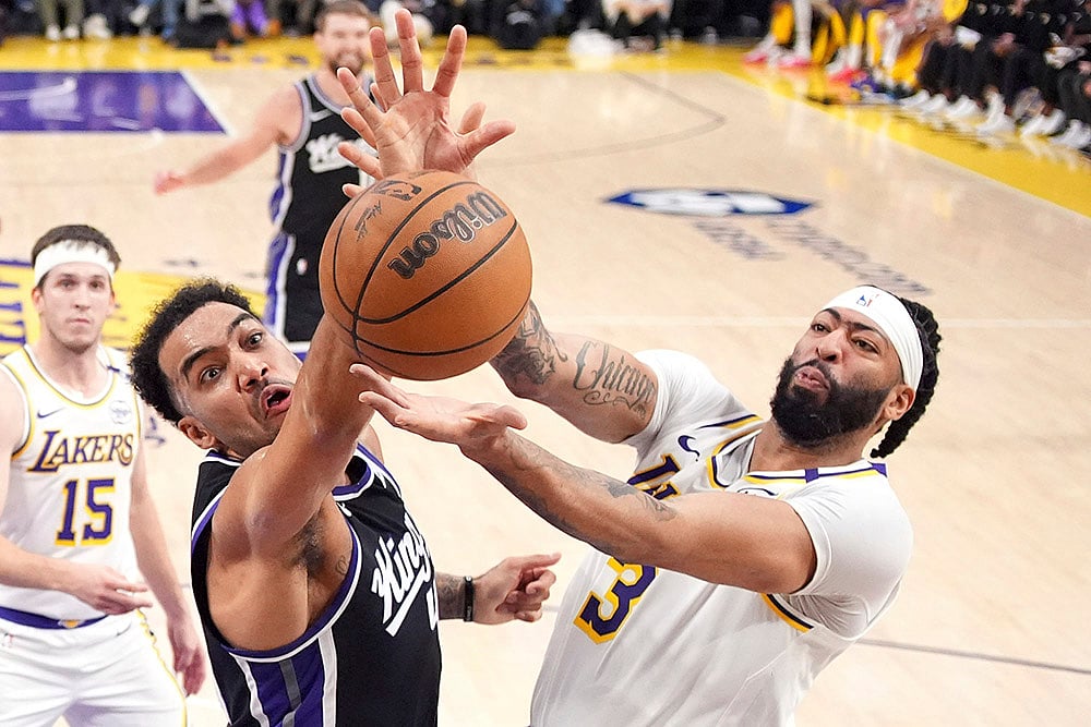 NBA 2024-25 Los Angeles Lakers vs Sacramento Kings basketball game pics: Trey Lyles