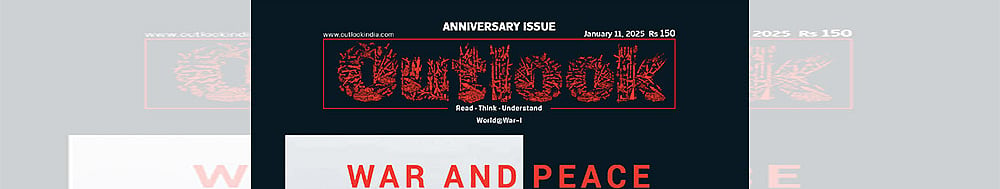 Outlook's Jan 11, 2025 Issue titled 'War and Peace' Cover