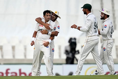 SA vs PAK 1st Test Day 3:  Pakistan's Mohammad Abbas celebrates Tristan Stubbs's wicket