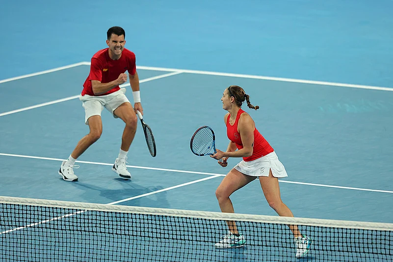 Australia Tennis United Cup 2024-25 Greece vs Spain: Sergio Martos Gornes & Yvonne Cavalle-Reimers