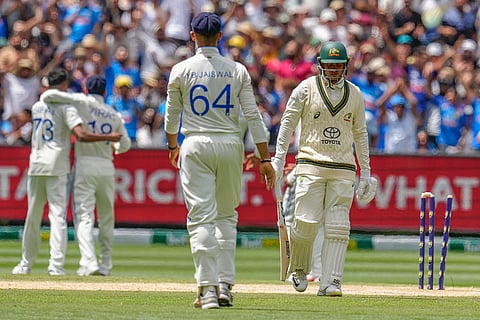 India Vs Australia, 4th Test Day 4: Australia's Usman Khawaja, right, walks off the field
