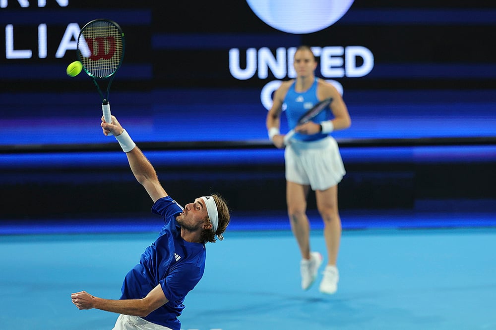 Australia Tennis United Cup 2024-25 Greece vs Spain photos: Stefanos Tsitsipas and Maria Sakkari