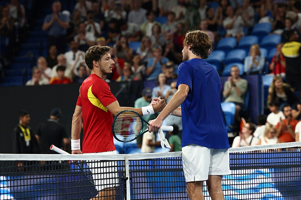 Australia Tennis United Cup 2024-25 Greece vs Spain photos: Tsitsipas vs Pablo Carreno Busta 