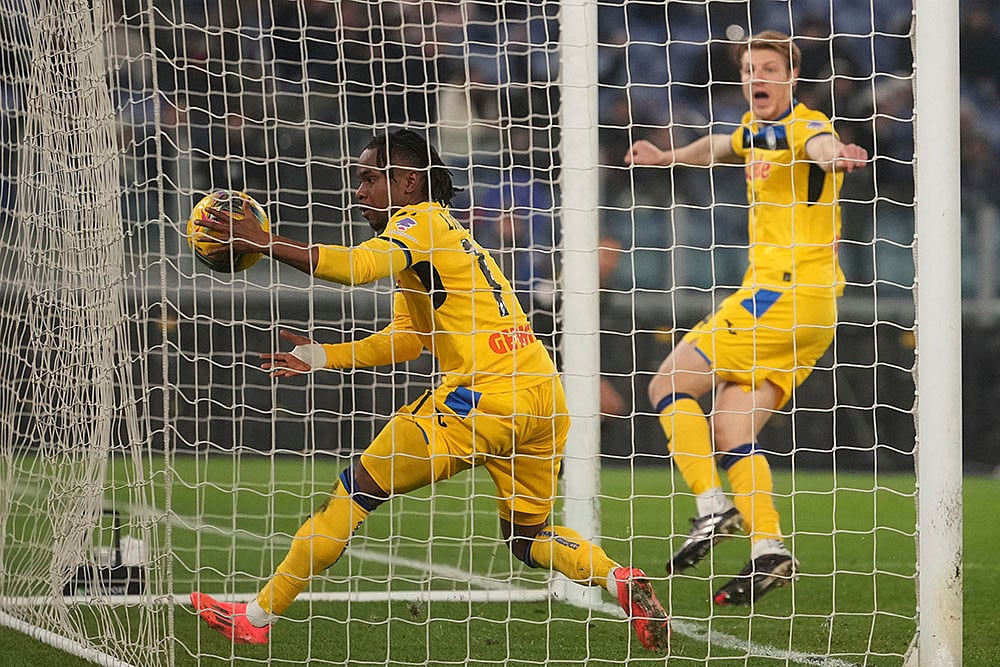 Italian Serie A soccer Lazio Vs Atalanta football match pics: Ademola Lookman