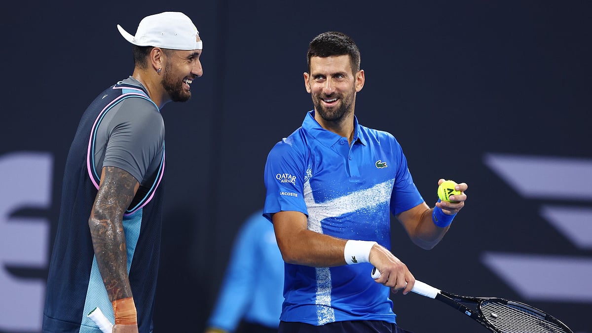 Novak Djokovic and Nick Kyrgios were all smiles