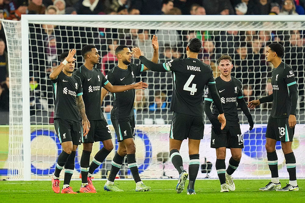 English Premier League soccer match West Ham United vs Liverpool football pics: Cody Gakpo