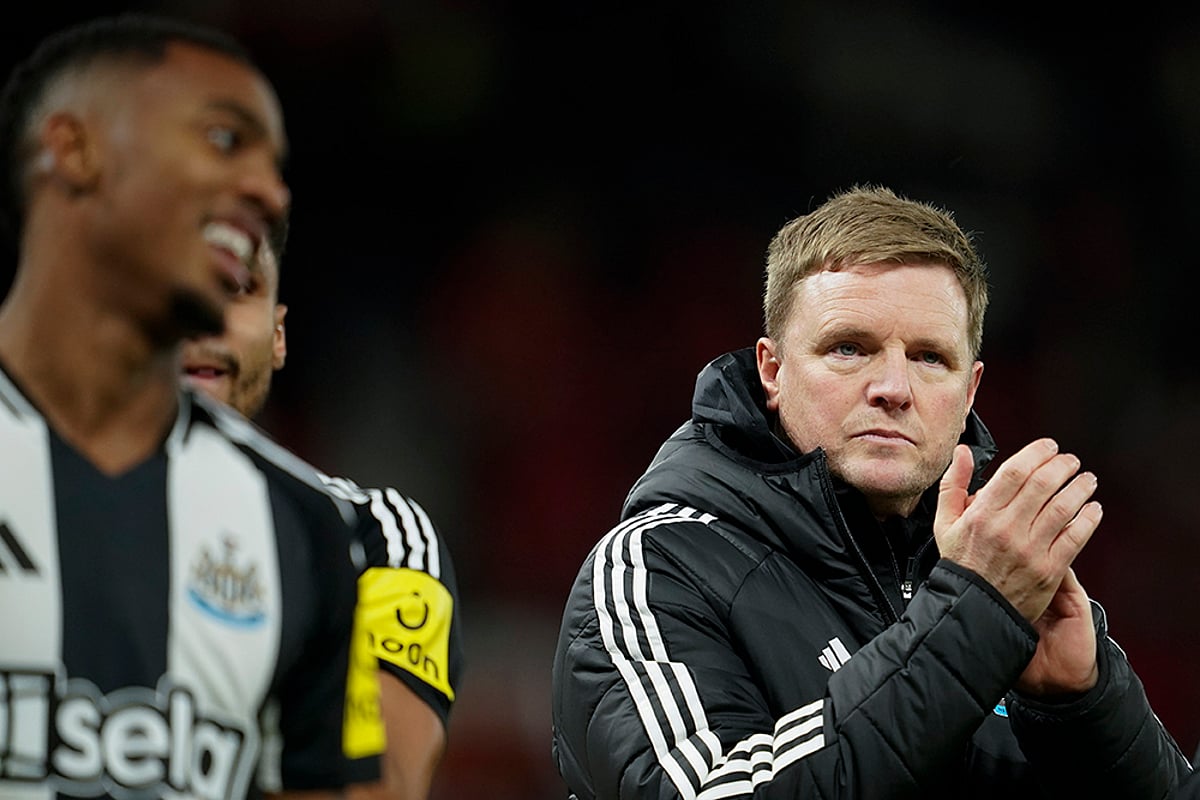 English Premier League soccer Manchester United and Newcastle match pics: Eddie Howe