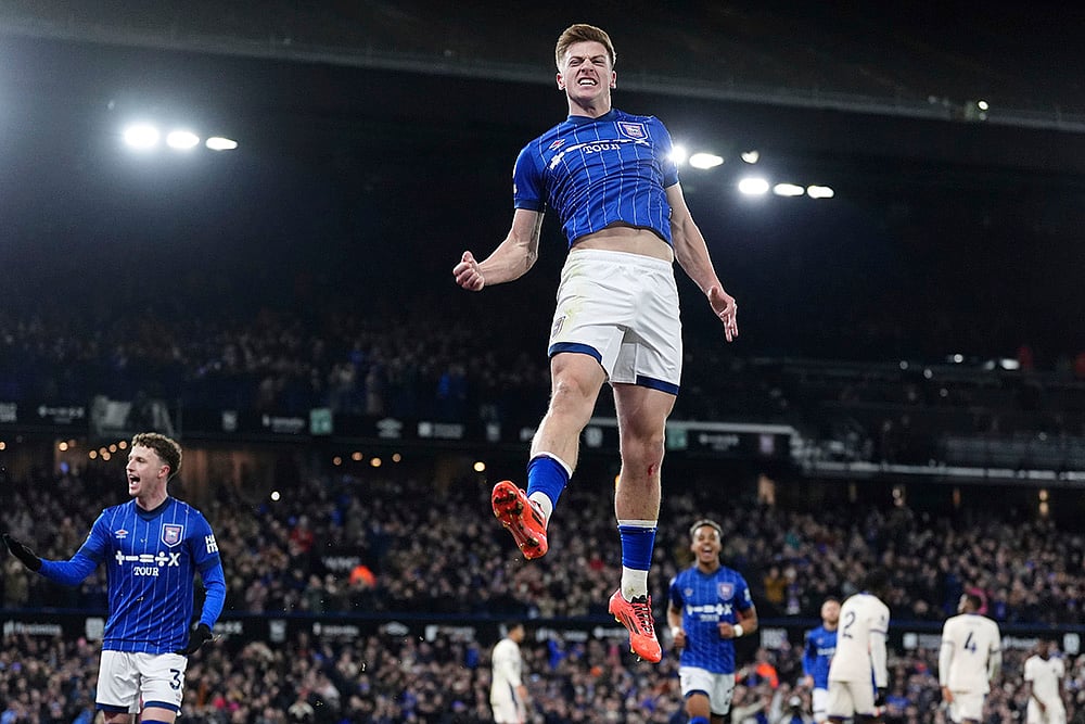 English Premier League soccer Ipswich Town and Chelsea match pics: Liam Delap