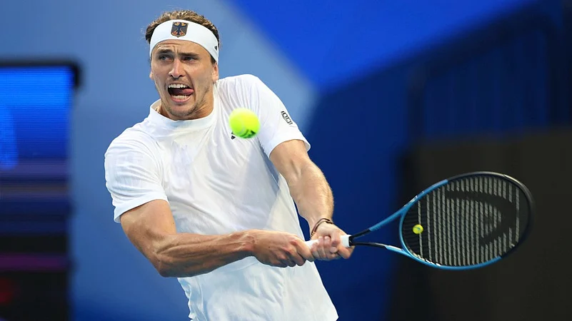 Alexander Zverev in action at the United Cup.