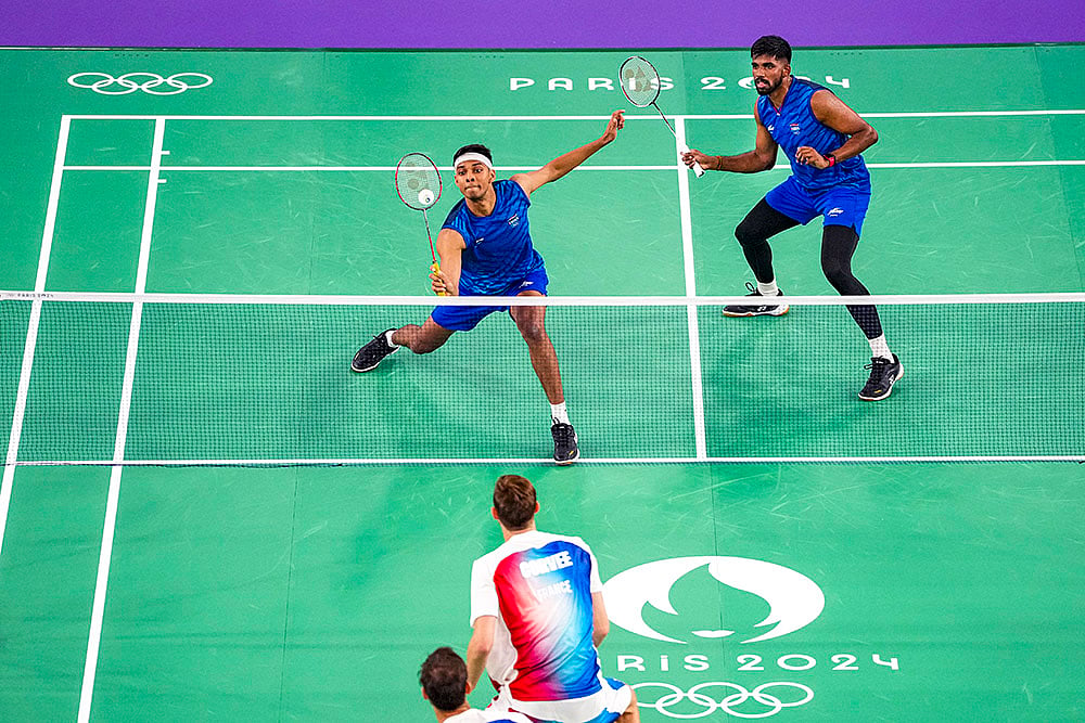 India at Paris olympics 2024 Best Photos of Year-Ender 2024 Sporting pics: Chirag Shetty