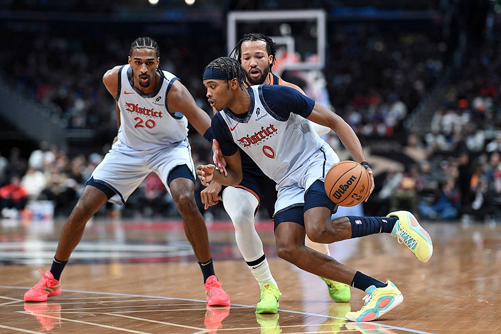 NBA Basketball game New York Knicks vs Washington Wizards match pics: Bilal Coulibaly
