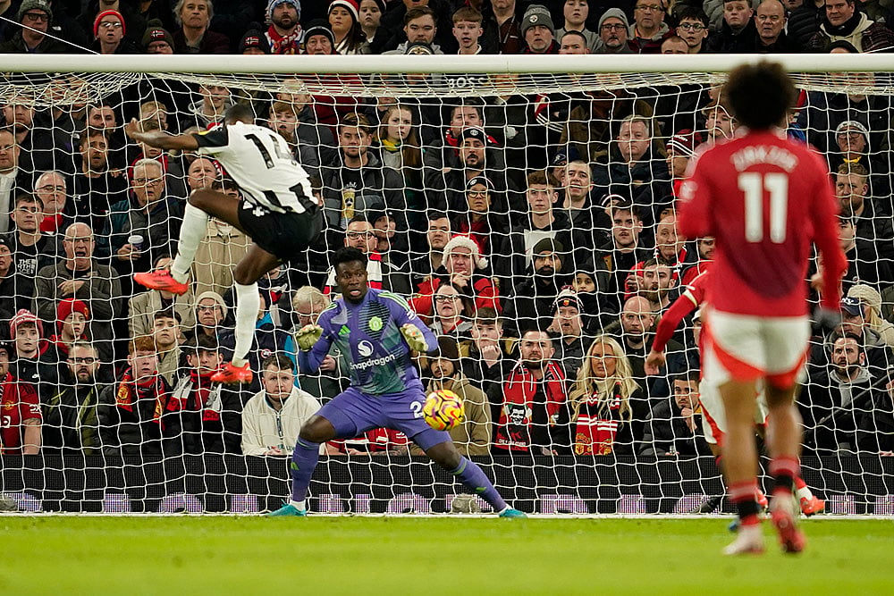 English Premier League soccer Manchester United and Newcastle match pics: Alexander Isak