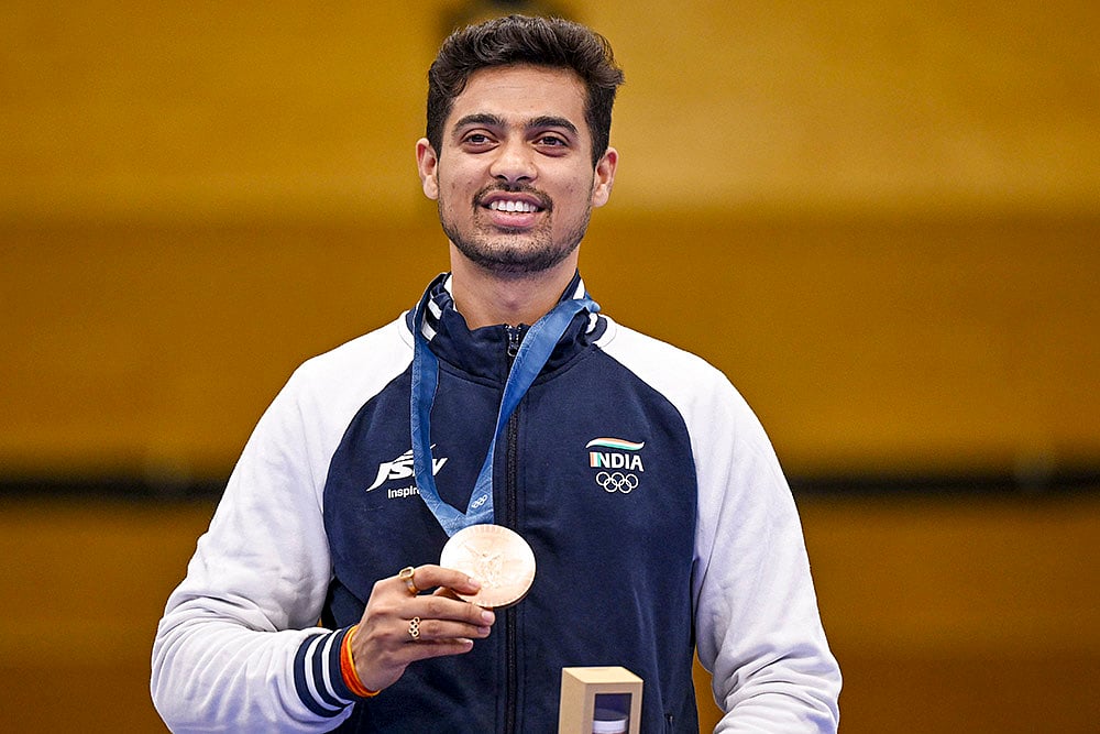 India at Paris olympics 2024 Best Photos of Year-Ender 2024 Sporting pics: Swapnil Kusale
