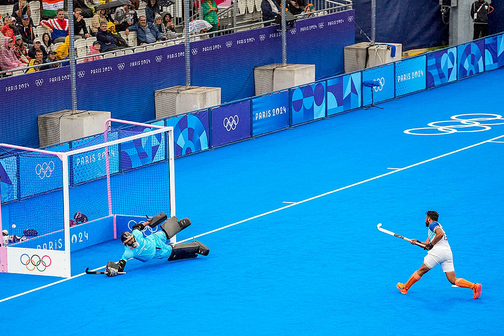 India at Paris olympics 2024 Best Photos of Year-Ender 2024 Sporting pics: Harmanpreet Singh 