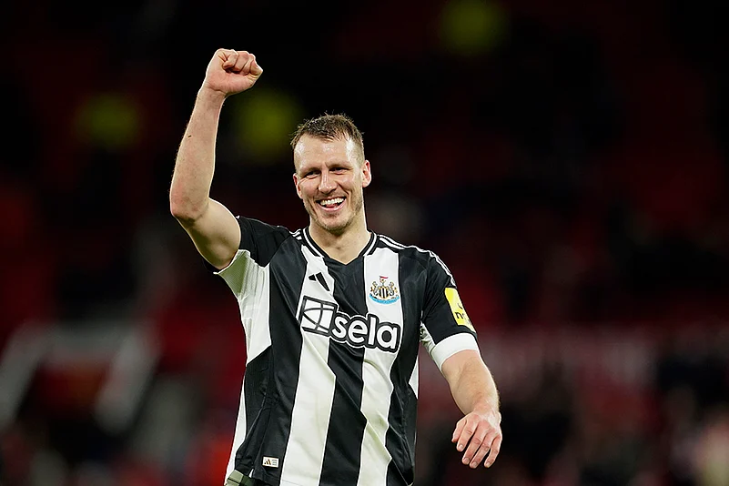 English Premier League soccer Manchester United and Newcastle match pics: Dan Burn