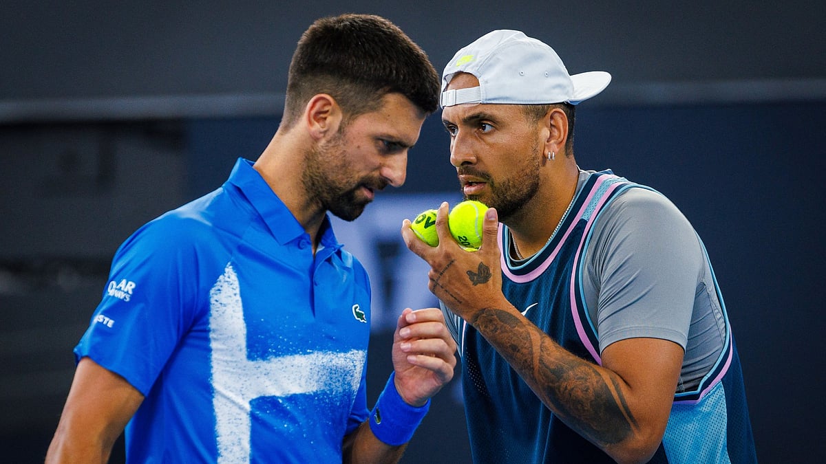 Novak Djokovic and Nick Kyrgios