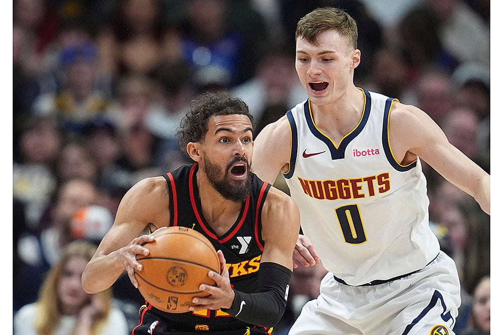 NBA basketball game Denver Nuggets vs Atlanta Hawks match photos: Christian Braun