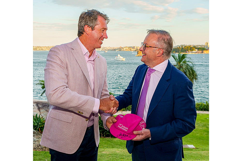 Australian PM with Glenn McGrath