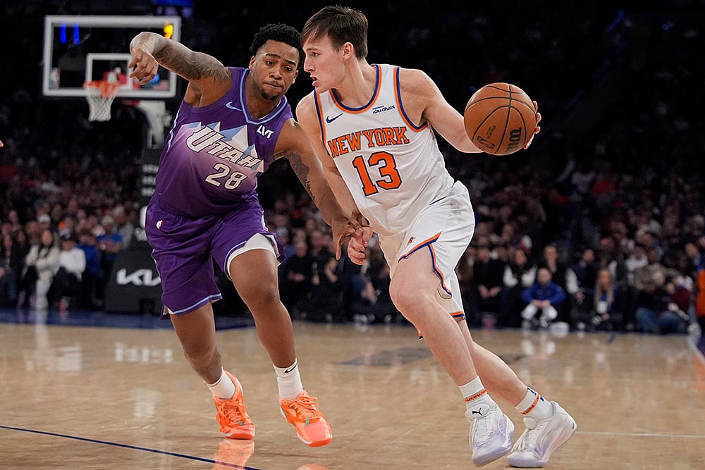 NBA basketball game New York Knicks vs Utah Jazz match photos: Tyler Kolek
