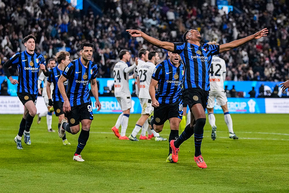 Saudi Italian Super Cup semifinal soccer match Inter Milan vs Atlanta pics: Denzel Dumfries