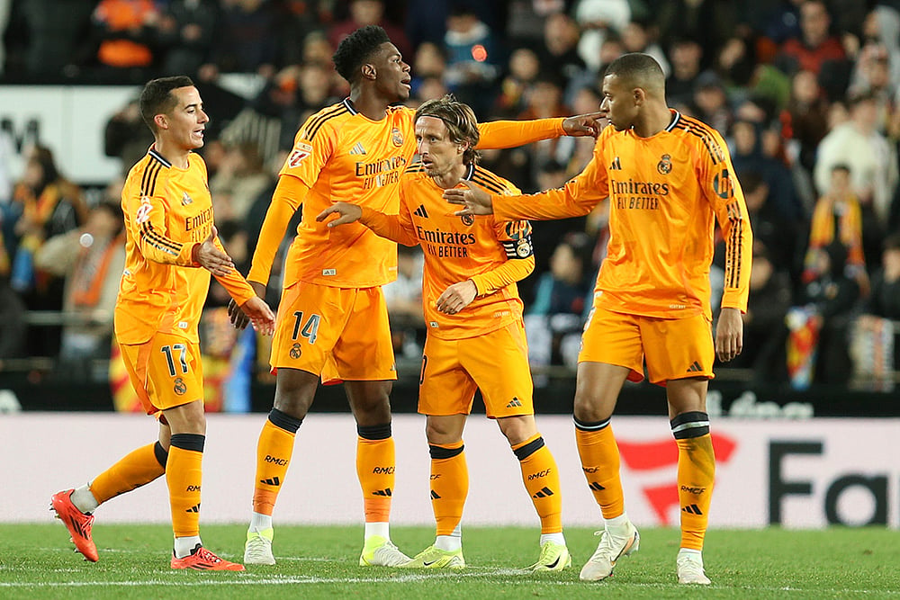 Spanish La Liga Soccer Match: Valencia vs Real Madrid