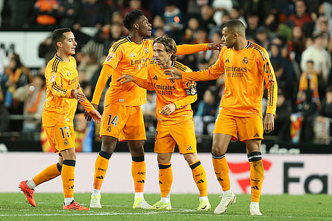 Spanish La Liga Soccer Match: Real Madrid vs Valencia