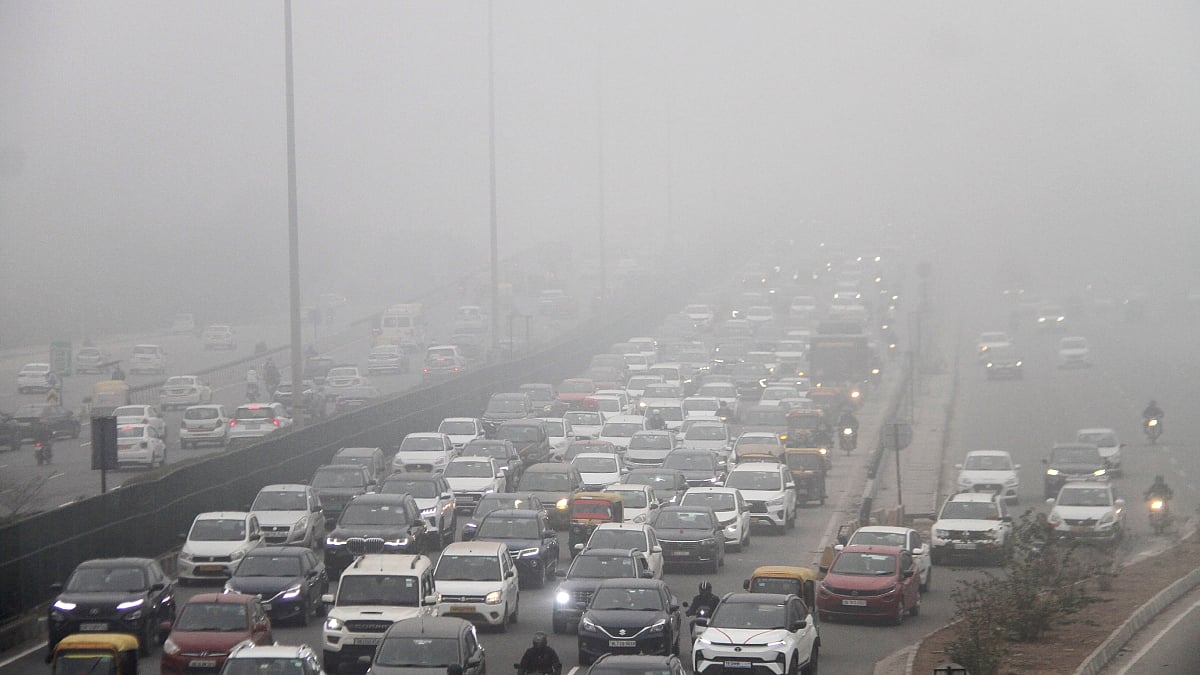 Thick layer of smog blankets Delhi