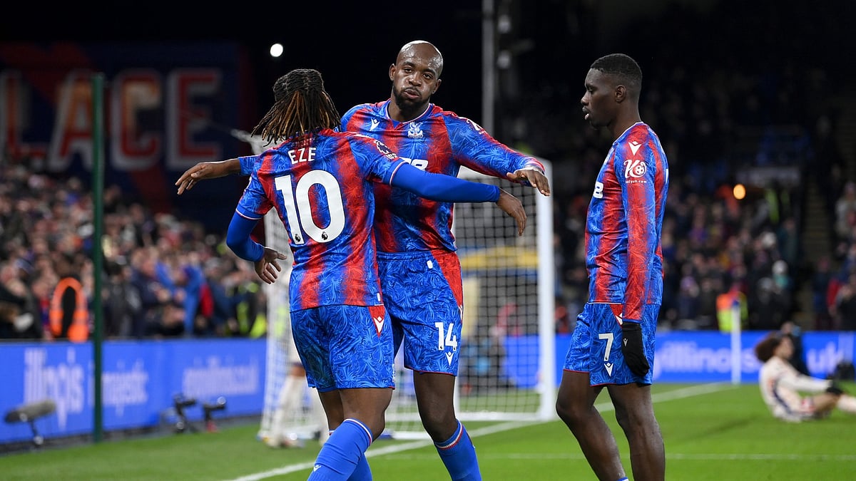 Crystal Palace celebrate their equaliser - null