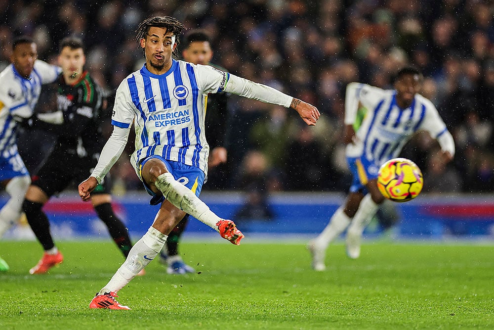 English Premier League soccer match Brighton and Hove Albion FC vs Arsenal photos: Joao Pedro