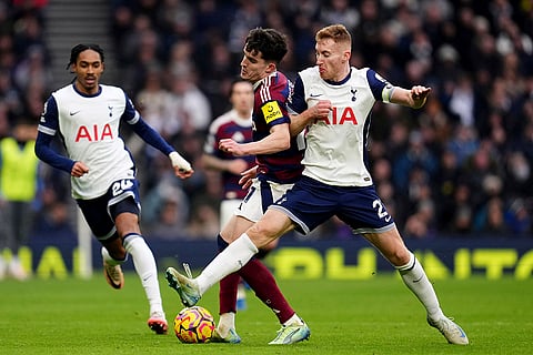 EPL 2024-25: Newcastle United's Tino Livramento and Tottenham Hotspur's Dejan Kulusevski battle for the ball 