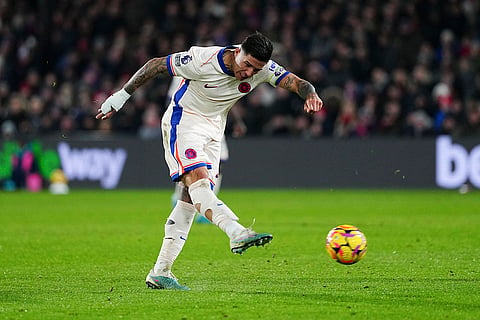 EPL 2024-25: Chelsea's Enzo Fernandez shoots the ball