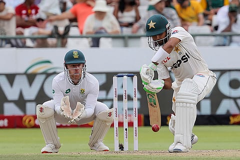 SA vs PAK 2nd Test Day 3: Pakistan's Babar Azam plays a shot 