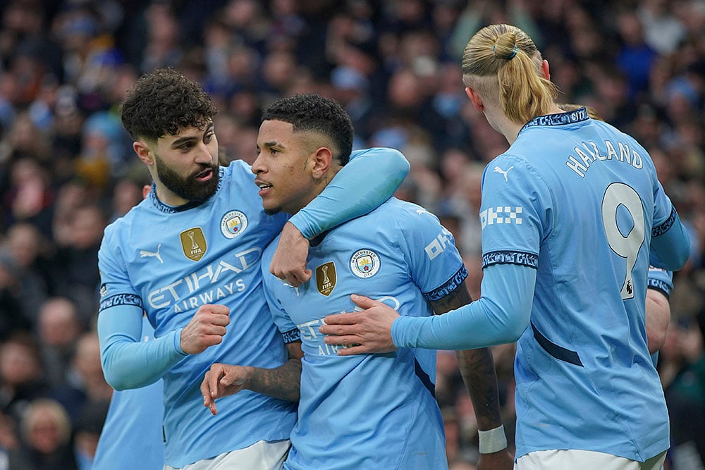 English Premier League soccer match West Ham and Manchester City photos: Savinho