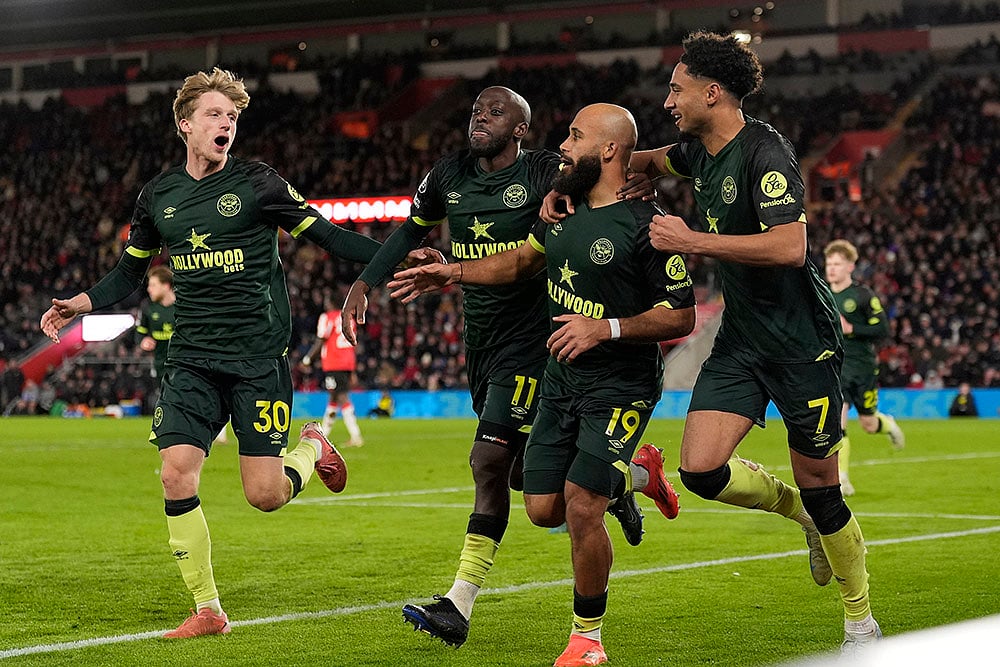 English Premier League soccer match Southampton and Brentford photos: Bryan Mbeumo