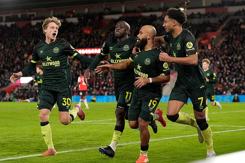 English Premier League soccer match Southampton and Brentford photos: Bryan Mbeumo