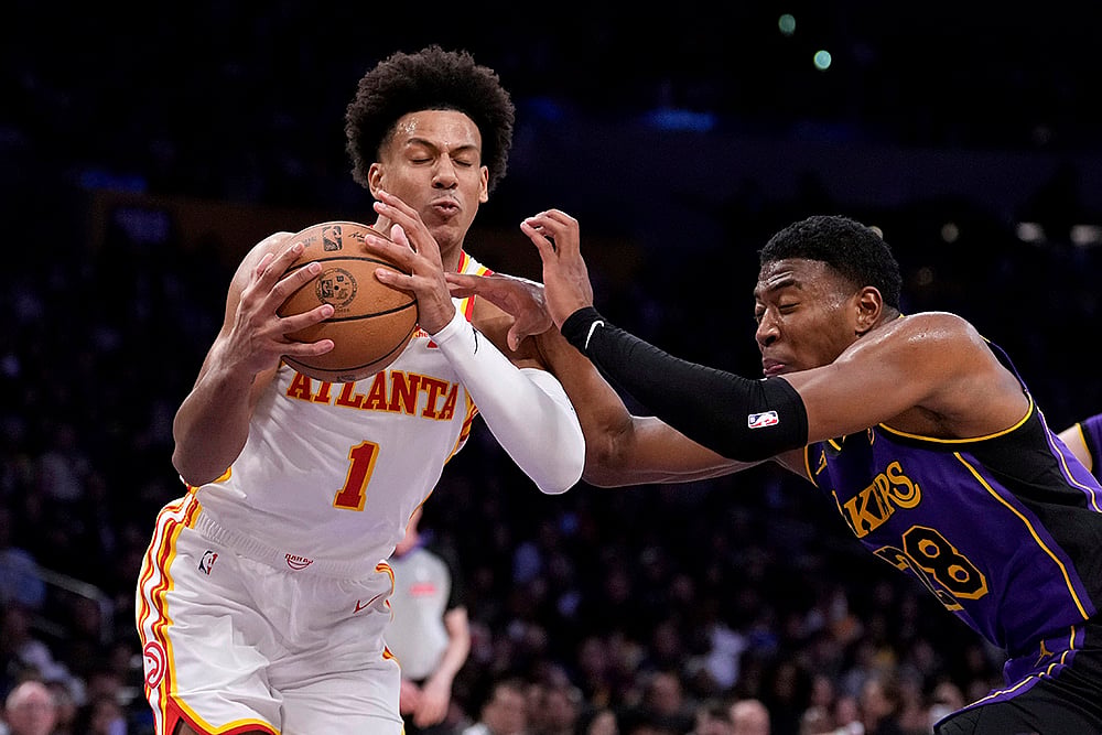 NBA Basketball game Atlanta Hawks vs Los Angeles Lakers Basketball photos: Rui Hachimura