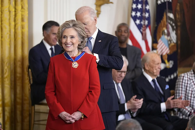 Outgoing President Joe Biden present Presidential Medal Of Freedom To Hillary Clinton