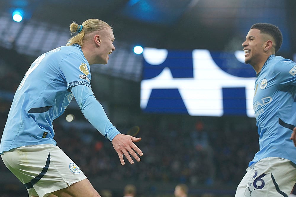 English Premier League soccer match West Ham and Manchester City photos: Erling Haaland
