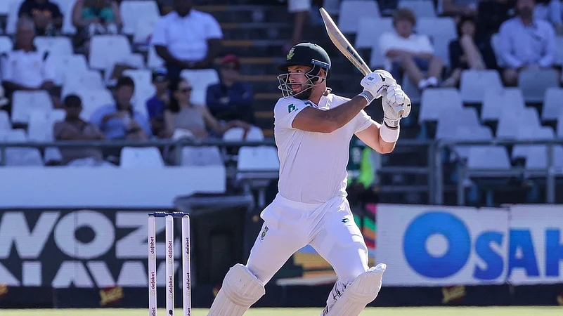 Aiden Markram bats on Day 4 of the second Test between South Africa and Pakistan
