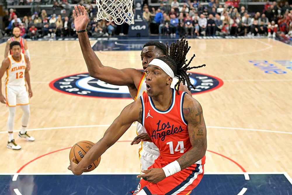 NBA Basketball Atlanta Hawks vs Los Angeles Clippers pics: Terance Mann 