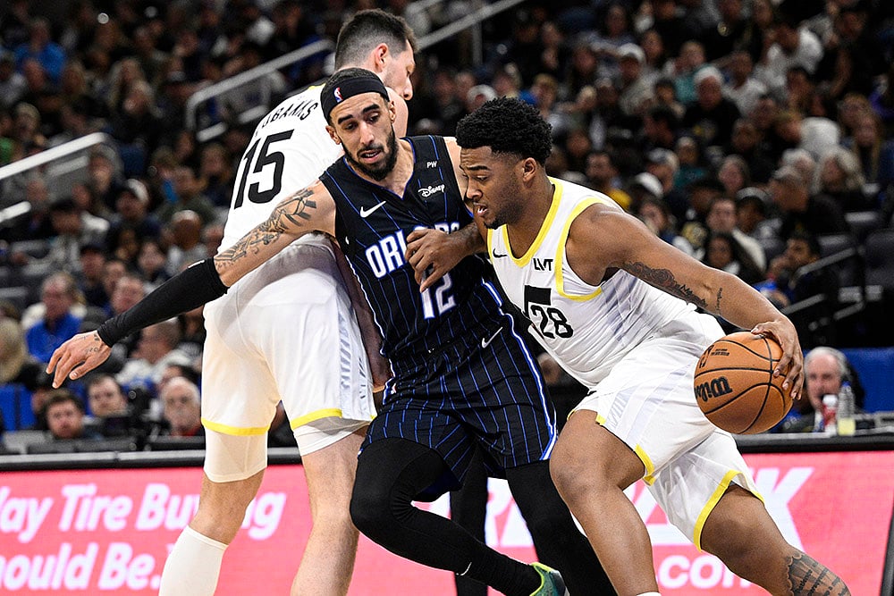 NBA Basketball Utah Jazz vs Orlando Magic pics: Brice Sensabaugh