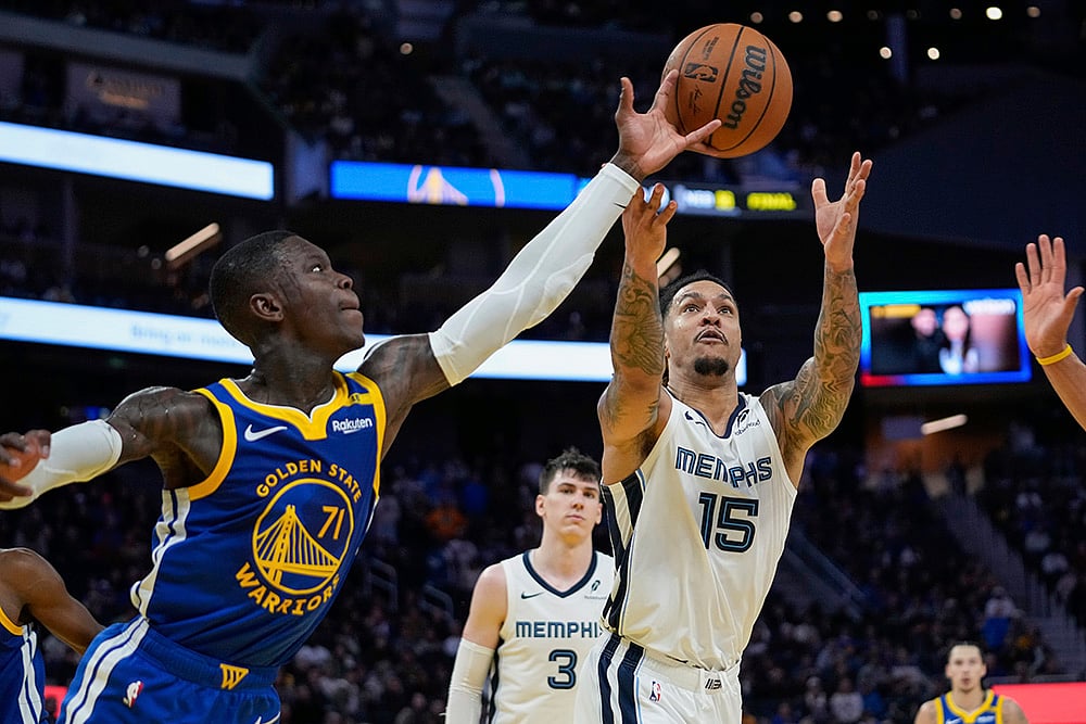 NBA Basketball Memphis Grizzlies vs Golden State Warriors pics: Dennis Schröder