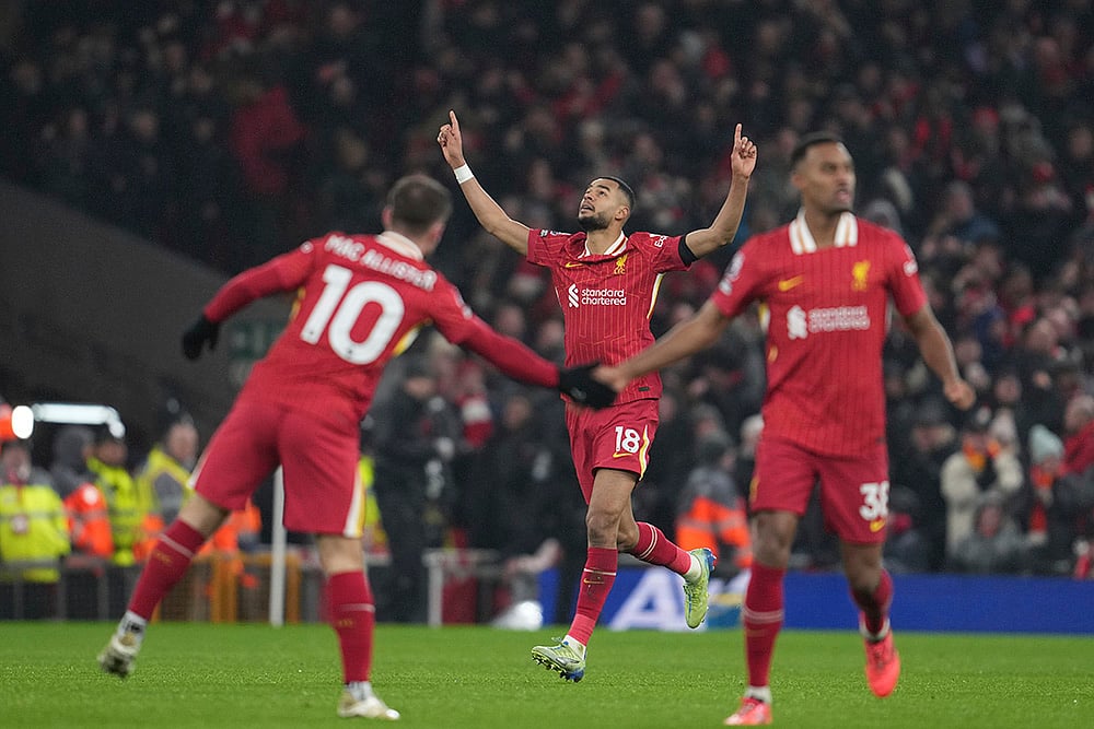 English Premier League soccer Liverpool vs Manchester United match photos: Cody Gakpo
