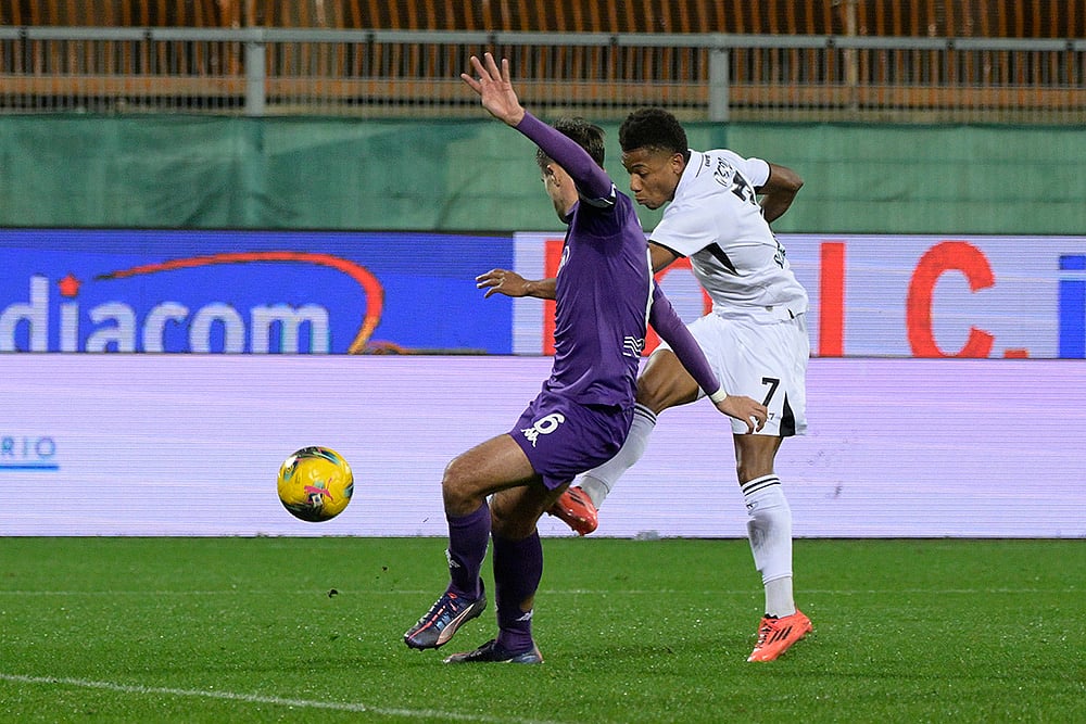 Italy Soccer Serie A Fiorentina vs Napoli match photos: David Neres